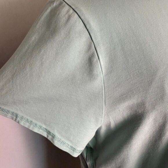 J. Jill Aqua Green/Blue Short Sleeve Shirttail Tee Sz XL, Casual, Pima Cotton - Picture 6 of 11